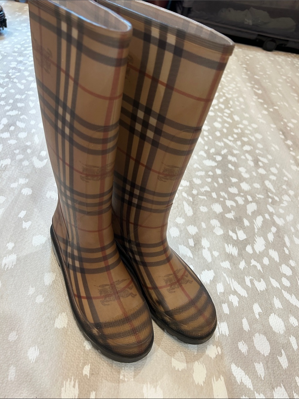 Burberry rain boots